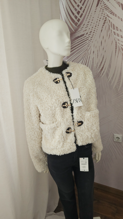 Nova Zara bundica teddy sa kopcama S/M slika #1
