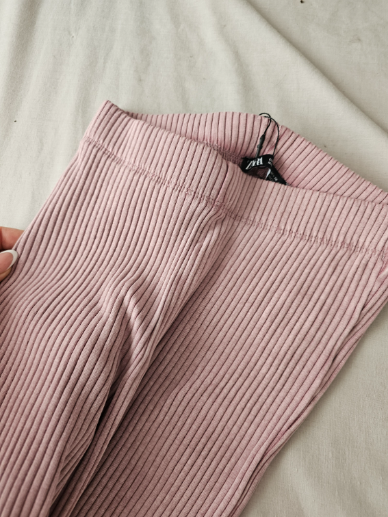 👖 ZARA rebraste pantalone–helanke zvonarice – S slika #4