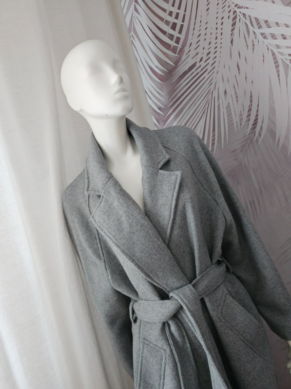 Kaput od mešavine vune sa pojasom Zara  slika #5