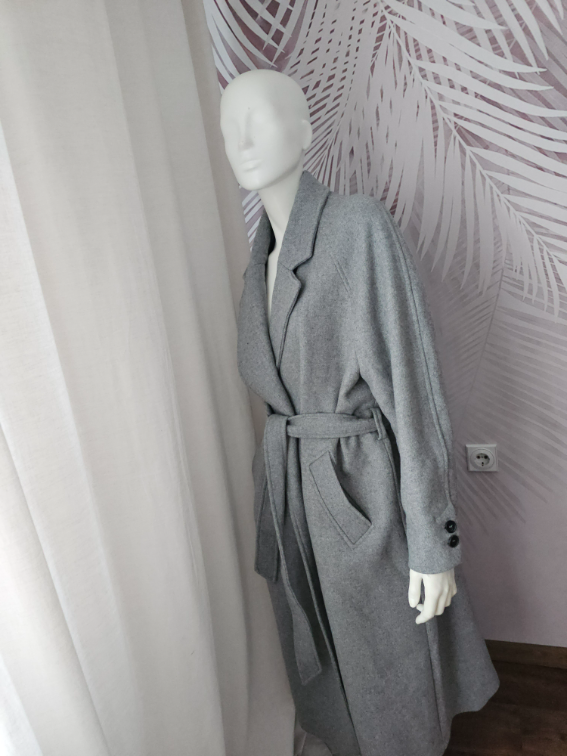 Kaput od mešavine vune sa pojasom Zara  slika #4