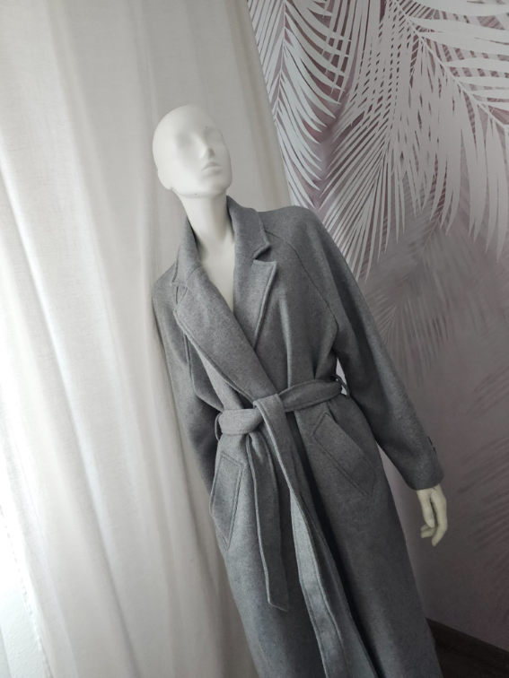 Kaput od mešavine vune sa pojasom Zara  slika #2