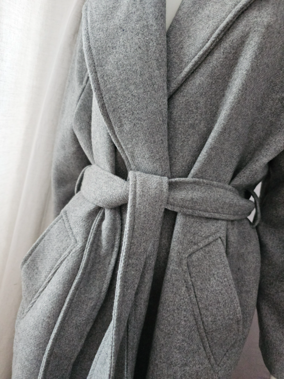 Kaput od mešavine vune sa pojasom Zara  slika #3