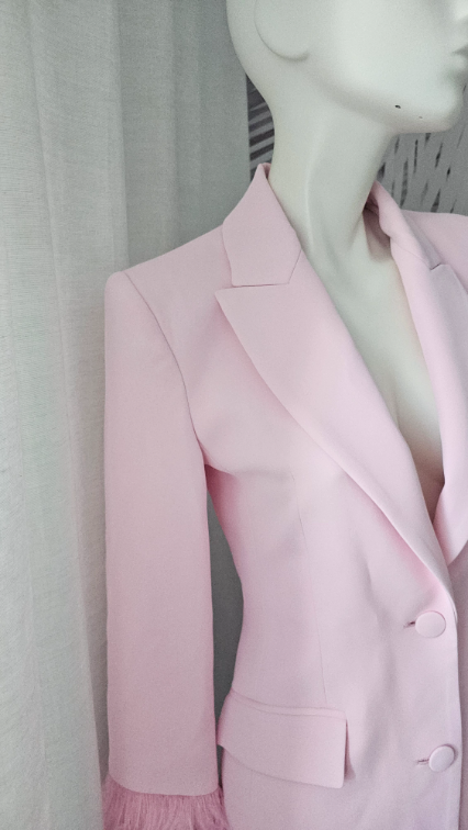 Najpopularniji Zara bebi roze sako sa perjem slika #4