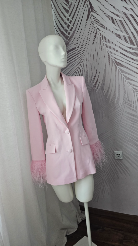 Najpopularniji Zara bebi roze sako sa perjem