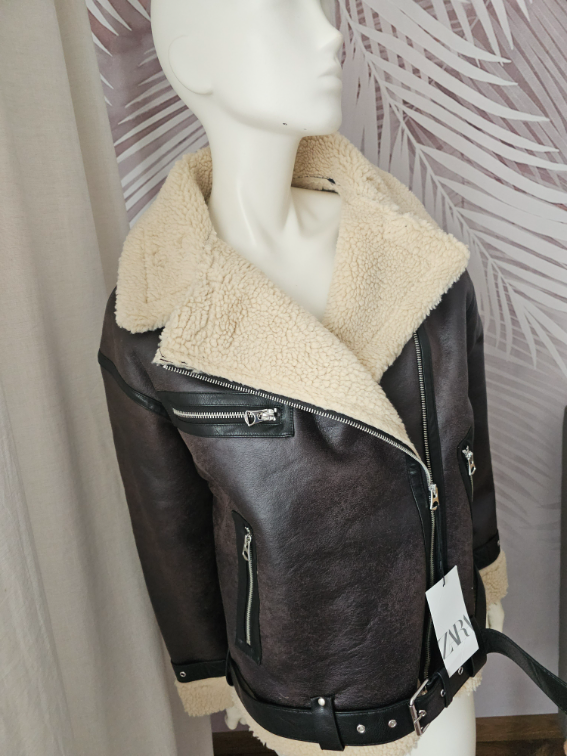 ZARA monton jaknica – NOVA, braon, veličina XS slika #4