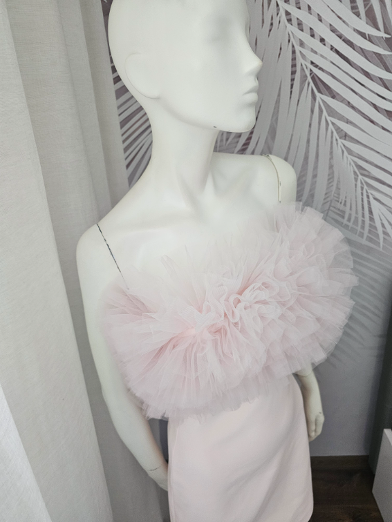 Nova Zara viralna roze haljina Xs vel slika #3