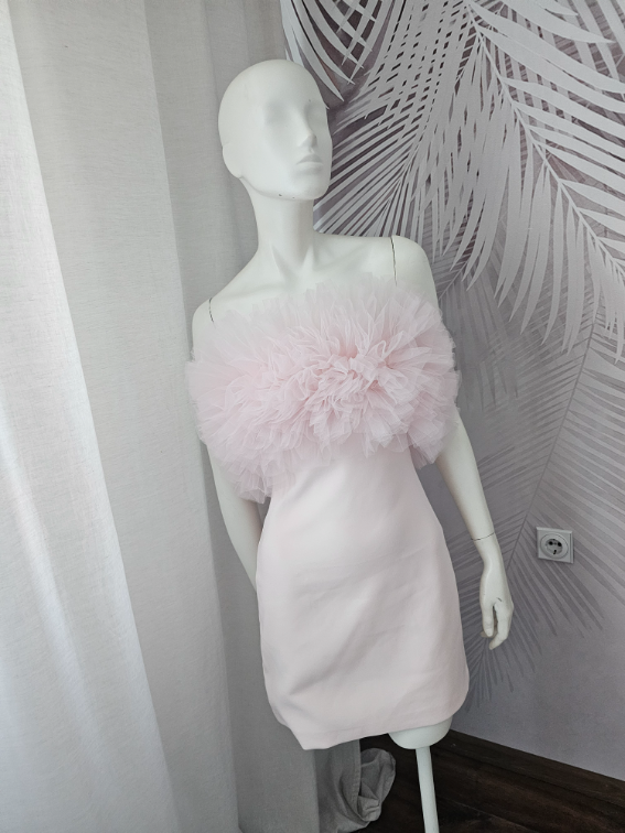 Nova Zara viralna roze haljina Xs vel slika #5