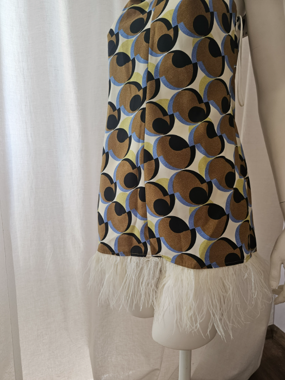 ZARA print haljina sa perjem – NOVA, veličina S  slika #2