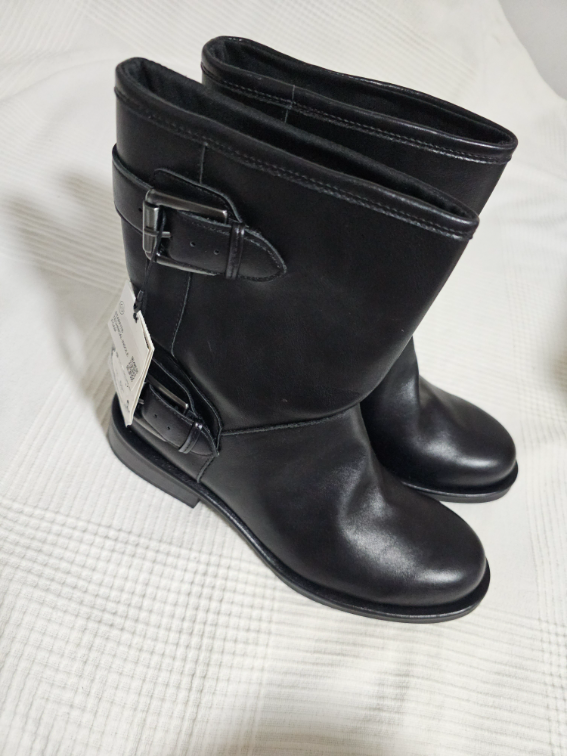 Nove sa etiketom Zara crne cizme 39 vel 25.3cm ug slika #5