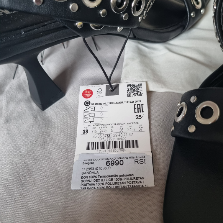 Nove Zara sandale 38 vel 24.6cm ug  slika #4