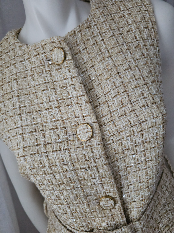ZARA tweed prsluk – NOV, veličina S slika #5