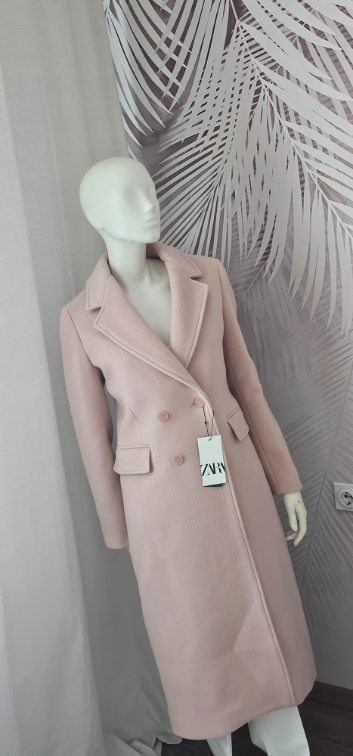 Nov Zara kaput bebi roze nijansa Xl vel slika #4