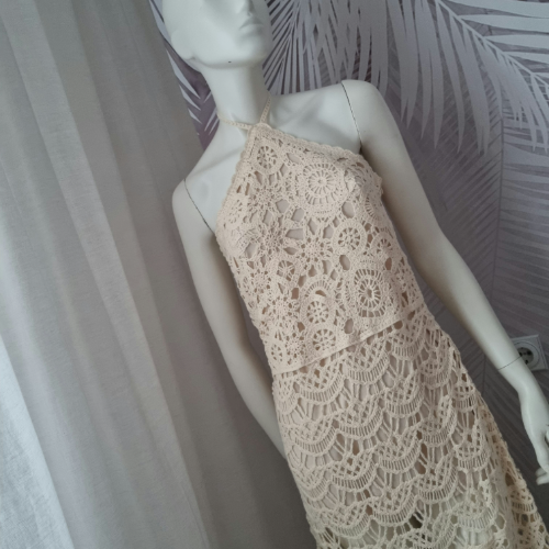 Nova Zara trikotazna crochet haljina L vel  thumbnail #4