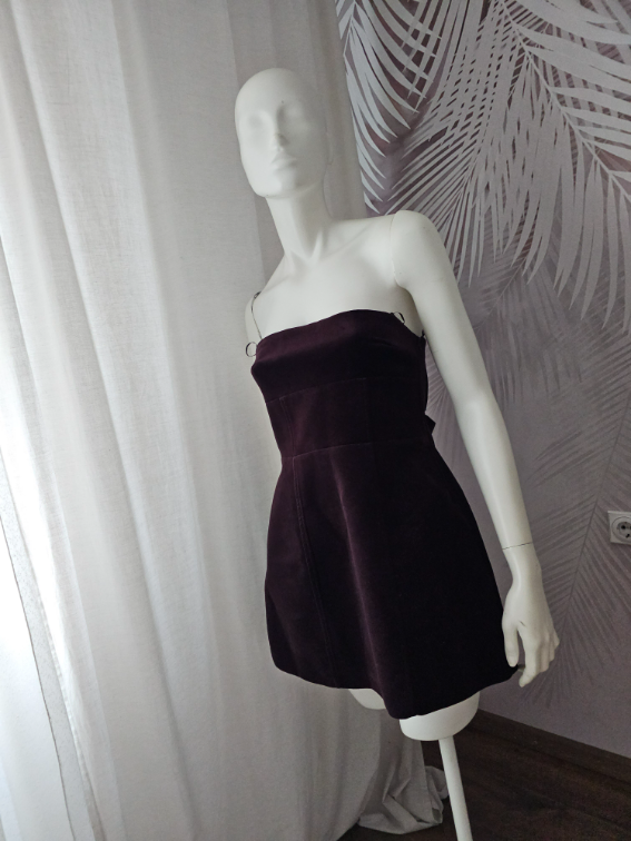 NOVA Zara haljina – plis, burgundi – S – 3.500 slika #5