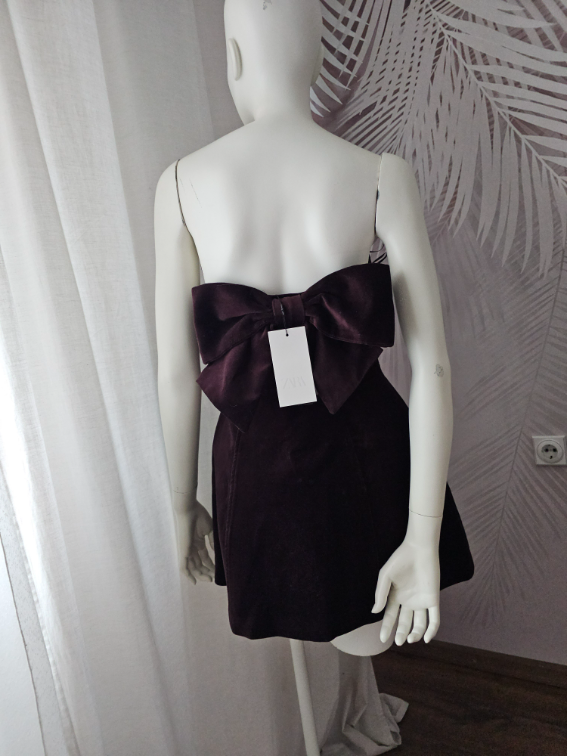 NOVA Zara haljina – plis, burgundi – S – 3.500 slika #2