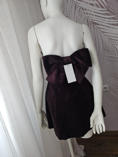NOVA Zara haljina – plis, burgundi – S – 3.500