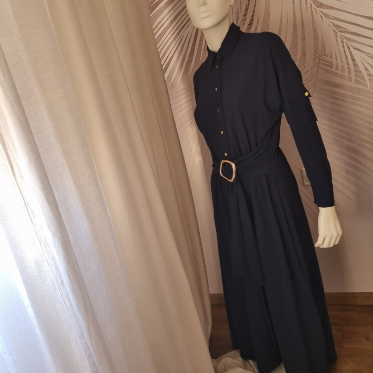 Nova Zara midi haljina teget nijansa XS odg za S slika #1