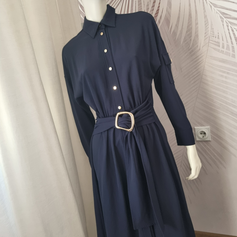 Nova Zara midi haljina teget nijansa XS odg za S slika #2