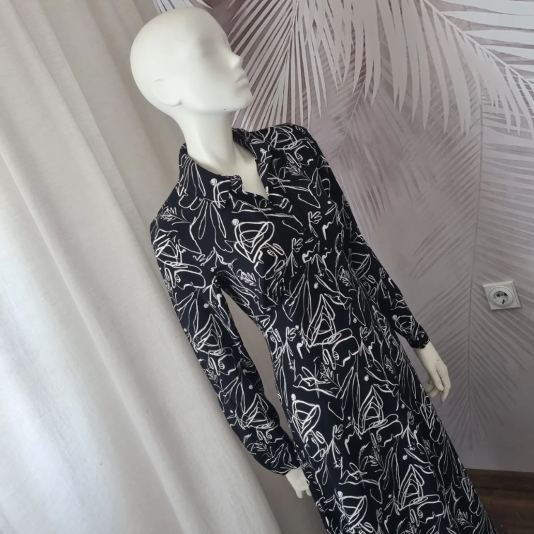 Nova Zara midi haljina 100% viskoza slika #2