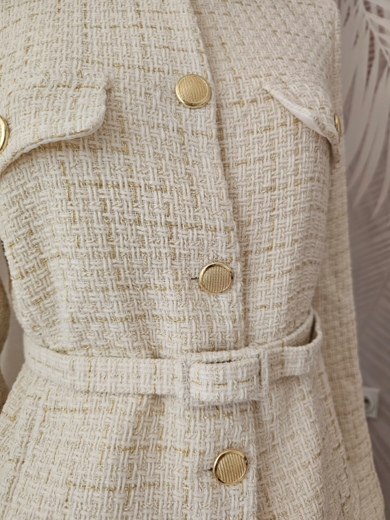 ZARA tweed sako sa kaišem – NOV, veličina XL slika #4