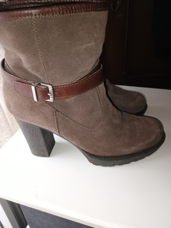 Braon čizmice od prevrnute kože 37 slika #3