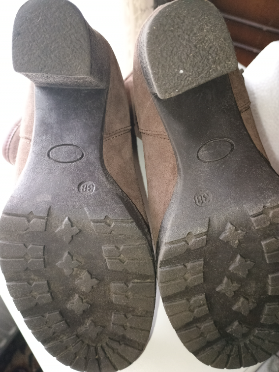 Braon čizmice od prevrnute kože 37 slika #5