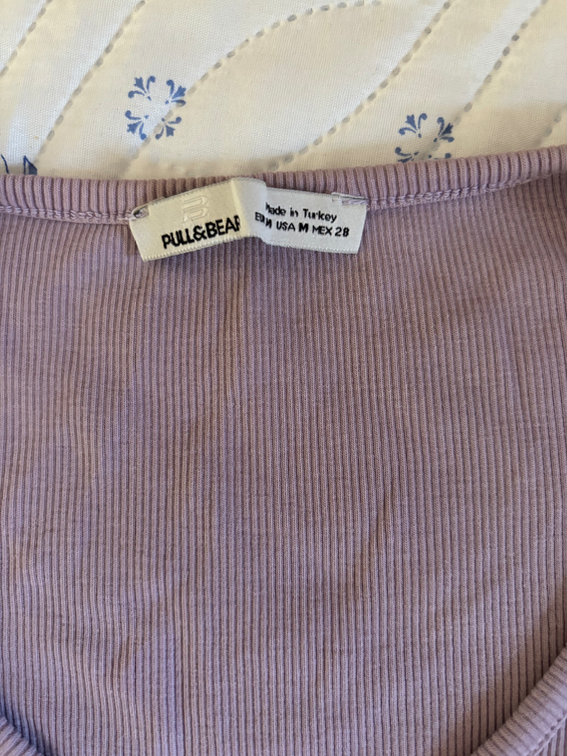 Ljubičasti crop top slika #2