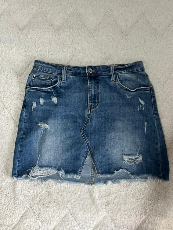 Re-dress teksas suknja, L-XL, ODLIČNA  slika #2