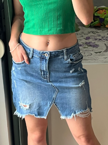 Re-dress teksas suknja, L-XL, ODLIČNA 