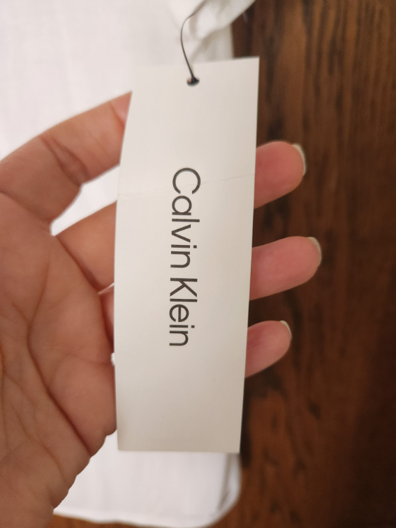 Calvin Klein bela majica viskoza S slika #3