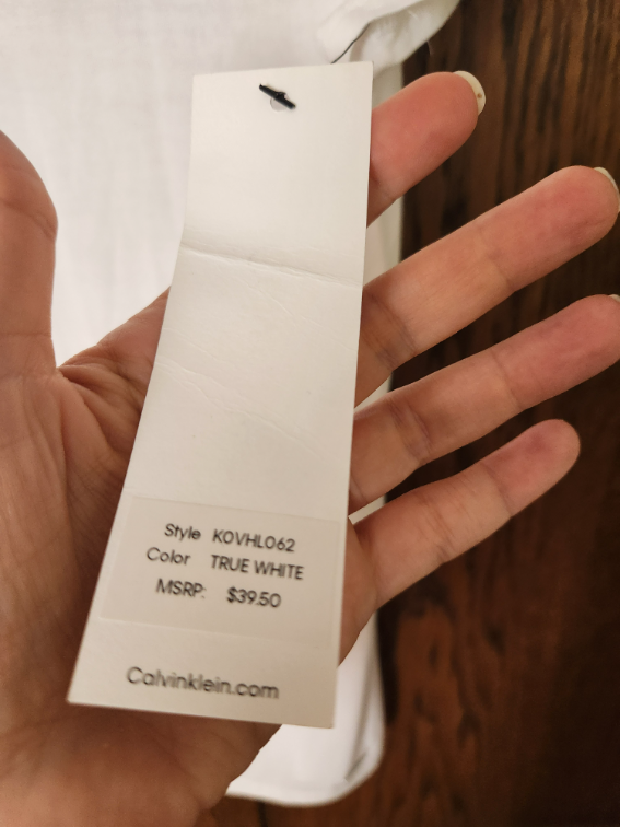 Calvin Klein bela majica viskoza S slika #4