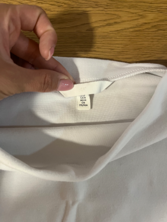 Bela majica H&M slika #2