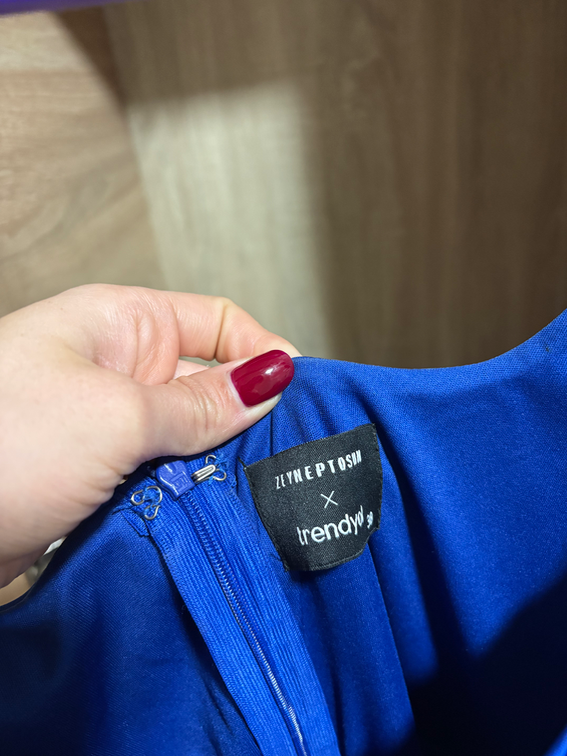 Plava haljina Trendyol slika #5