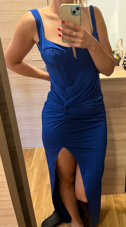 Plava haljina Trendyol slika #2