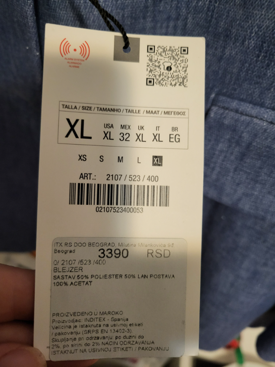 Nov ZARA sako XL slika #2