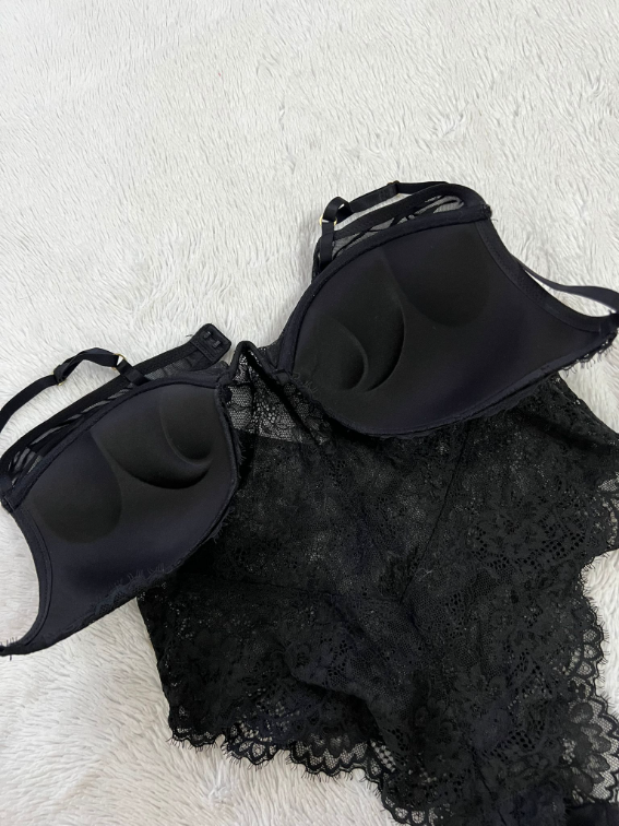 Novi H&M cipkani push up bodi S/M slika #4