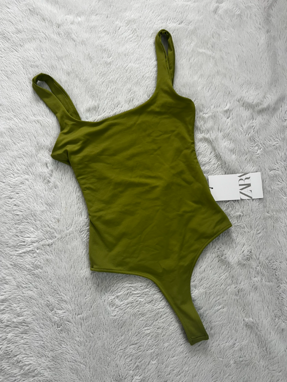 Zara novi kiwi zeleni bodi S/M slika #2