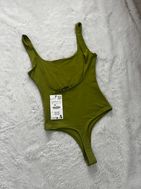 Zara novi kiwi zeleni bodi S/M slika #3
