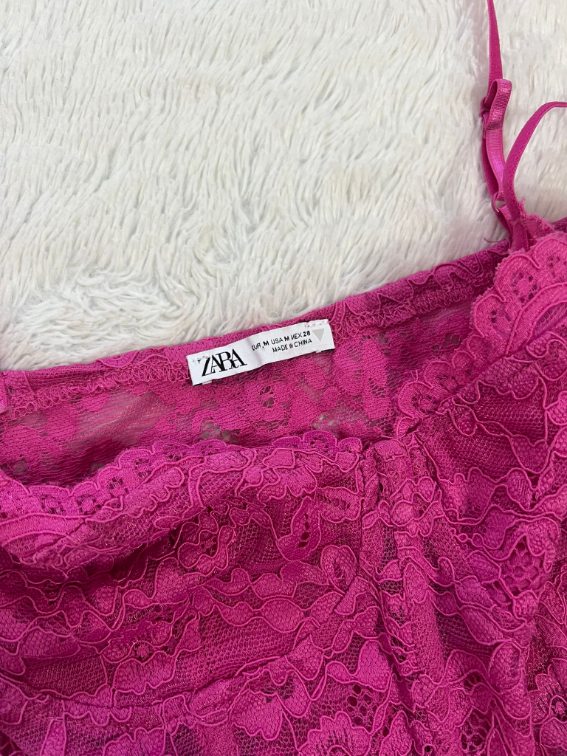Zara pink cipkani korset S/M slika #2