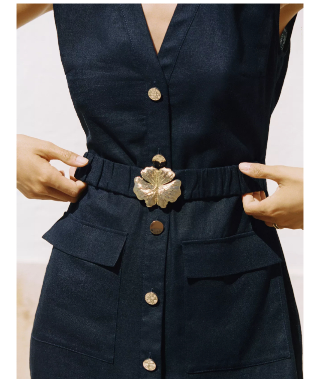 Zara lanena haljina novo M L XL slika #4