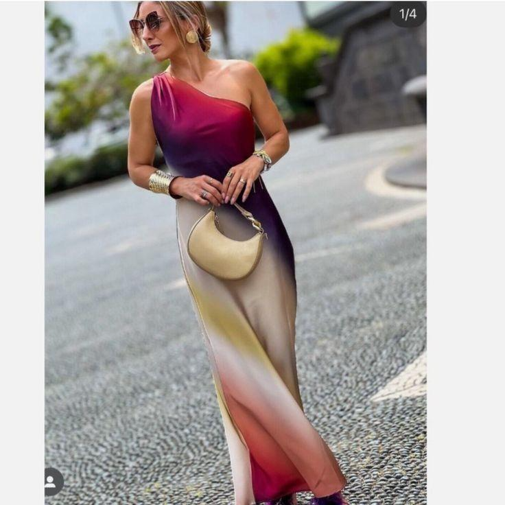 ZARA asimetricna haljina slika #2