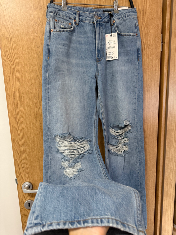 Zara iscepane farmerice slika #2