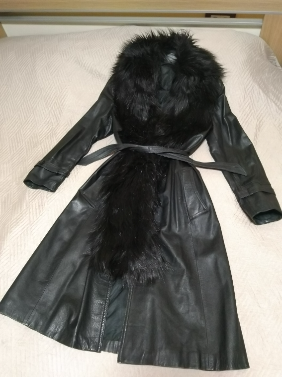 KOZNI Trench Mantil,made in Italy,Savrsen% slika #3