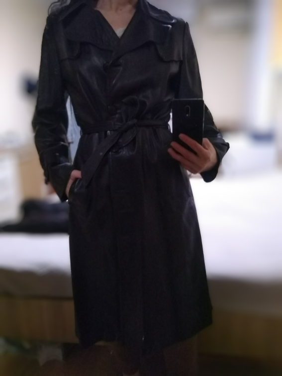 KOZNI Trench Mantil,made in Italy,Savrsen% slika #5