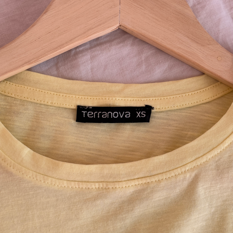 Terranova crop majica u žutoj boji slika #5