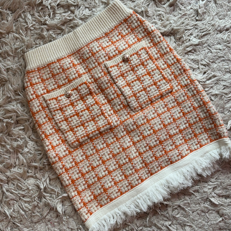 NOVO! Tvid suknja sa džepovima i resama slika #5