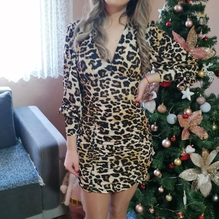 Leopard haljina Made in Italy slika #1