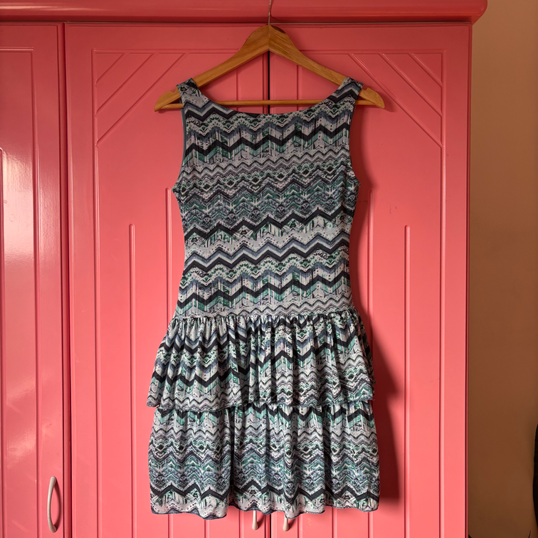 Plava mini haljinica slika #5