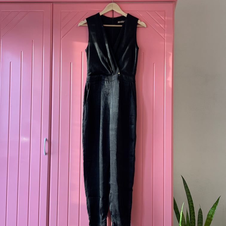 Svečani crni kombinezon slika #4