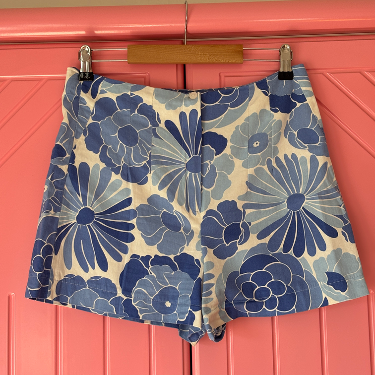 Cvetni pamucni komplet u plavoj boji slika #5